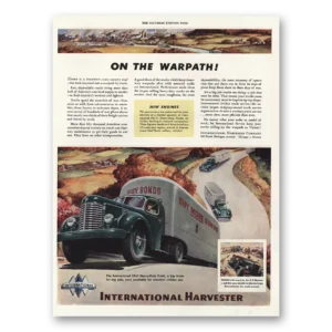 1943 International Harvester Print Ad | On The Warpath