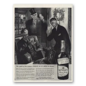 1943 Kinsey Whiskey Print Ad | The Spirit Of The Season