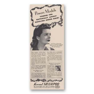 1943 Kreml Shampoo Print Ad | Powers Models