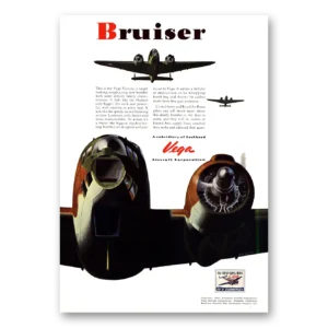 1943 Vega Aircraft Print Ad | Ventura Bruiser