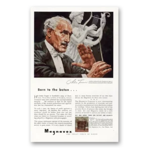 1943 Magnavox Radio Phonograph Print Ad | Arturo Toscanini