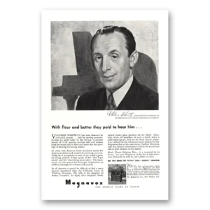 1943 Magnavox Radio Phonograph Print Ad | Vladimir Horowitz