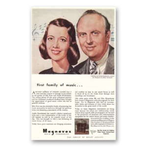 1943 Magnavox Radio Phonograph Print Ad | Lily Pons