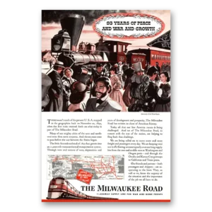 1943 Milwaukee Road Print Ad | Peace War