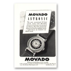 1943 Movado Watch Print Ad | Astronic Watch