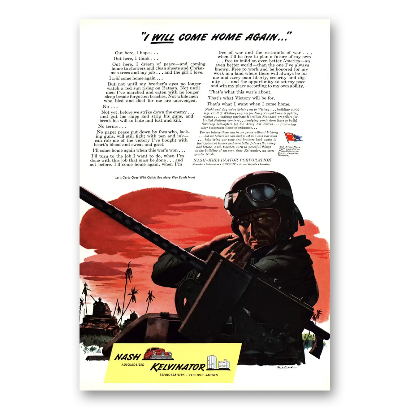 1943 Nash Kelvinator Print Ad | Home Again