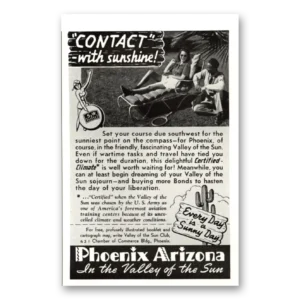 1943 Phoenix Arizona Print Ad | Contact Sunshine