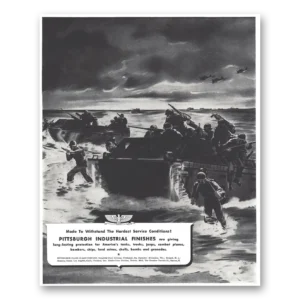 1943 Pittsburgh Industrial Finishes Print Ad | Service Conditions