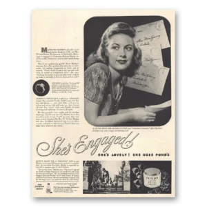 1943 Ponds Cold Cream Print Ad | Martha Montgomery