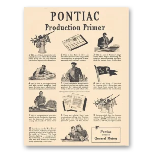 1943 Pontiac Print Ad | Production Primer