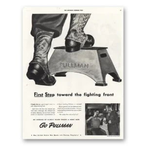 1943 Pullman Print Ad | First Step Towards Fighting Front Lrg