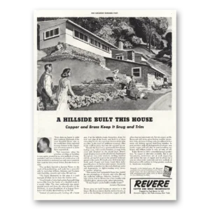 1943 Revere Copper + Brass Print Ad | Hillside Built This House