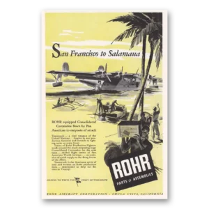 1943 Rohr Aircraft Print Ad | Salamaua
