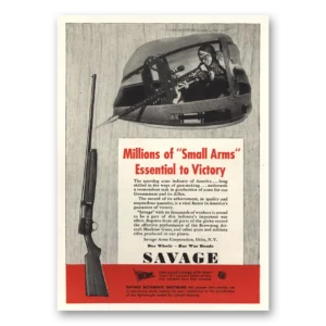 1943 Savage Arms Print Ad | Millions Small Arms