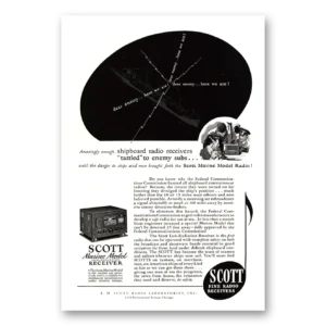 1943 Scott Radio Print Ad | Marine Model