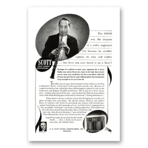 1943 Scott Radio Print Ad | Fine Radio Receivers