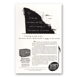 1943 Scott Radio Print Ad | Radio Is Mum