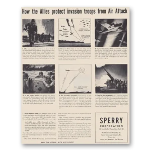 1943 Sperry Print Ad | Invasion Troops