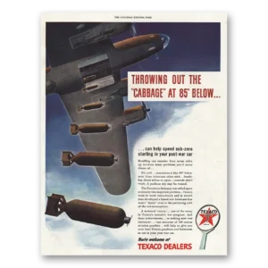 1943 Texaco Print Ad | Throwing Out Cabbage