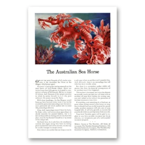 1943 Travelers Insurance Print Ad | Sea Horse