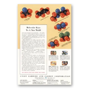 1943 Union Carbide Print Ad | Molecular Keys