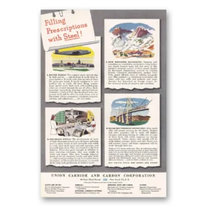 1943 Union Carbide Print Ad | Filling Prescriptions
