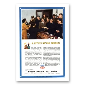 1943 Union Pacific Railroad Print Ad | Little Extra