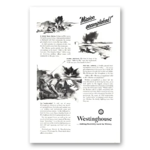 1943 Westinghouse Print Ad | Marines