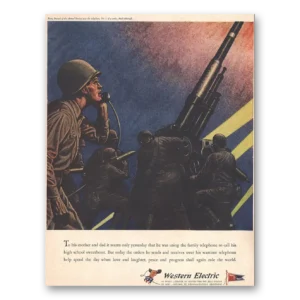 1943 Western Electric Print Ad | To His Mother Dad