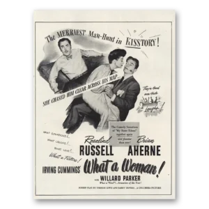 1943 What a Woman Promo Print Ad | Rosalind Russell