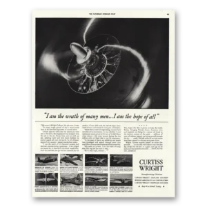 1943 Curtiss Wright Print Ad | Wrath Of Many Men
