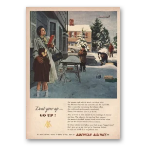 1944 American Airlines Print Ad | Go Up
