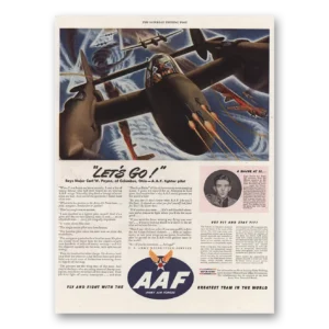1944 AAF Army Air Forces Print Ad | Carl W Payne