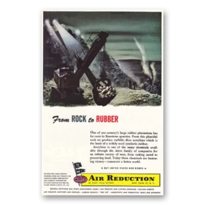 1944 Air Reduction Airco Print Ad | Rock To Rubber