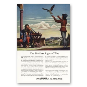 1944 Airlines of the United States Print Ad | Right Way