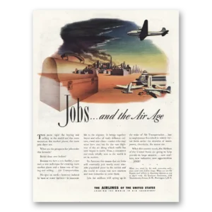 1944 Airlines of the United States Print Ad | Air Age
