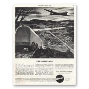 1944 Barrett Print Ad | Longest Mile