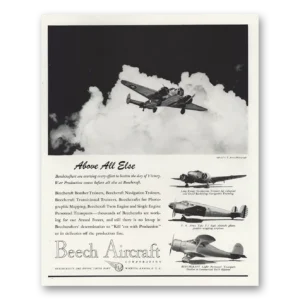 1944 Beechcraft Print Ad | Above All Else