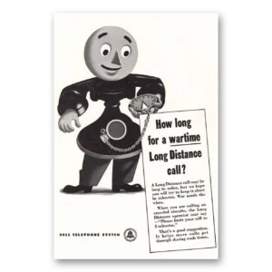 1944 Bell Telephone Print Ad | Wartime