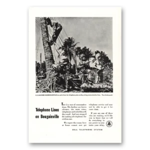 1944 Bell Telephone Print Ad | Bougainville Marines