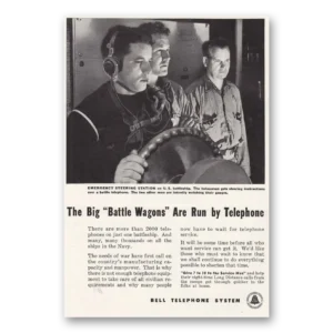 1944 Bell Telephone Print Ad | Battle Wagons