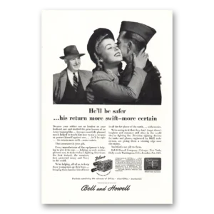 1944 Filmo Camera Print Ad | Safer Return