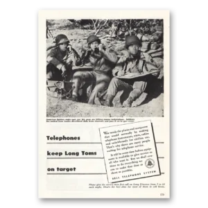 1944 Bell Telephone Print Ad | Toms On Target
