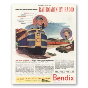 1944 Bendix Radio Print Ad | Railroadin