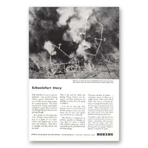 1944 Boeing Flying Fortress Print Ad | Schweinfurt Story