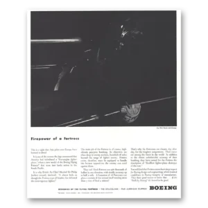 1944 Boeing Flying Fortress Print Ad | Firepower