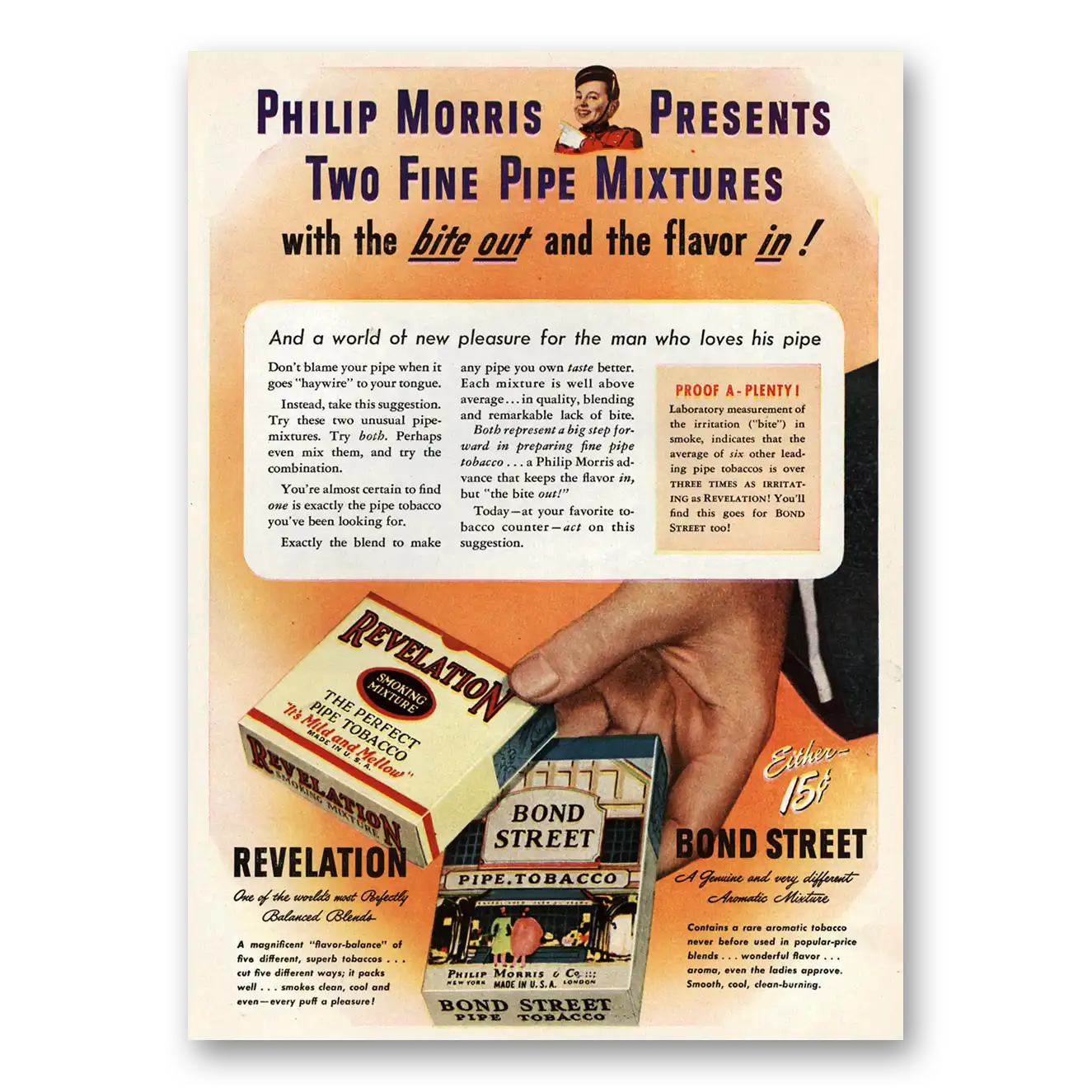 1944 Bond Street Tobacco Print Ad | Revelation