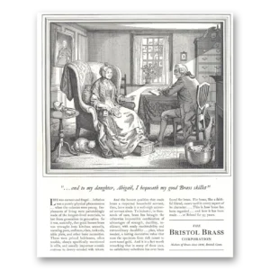 1944 Bristol Brass Print Ad | Daughter Abigail