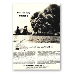 1944 Bristol Brass Print Ad | Bury Brass