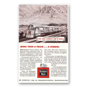 1944 Burlington Route Print Ad | Symbol
